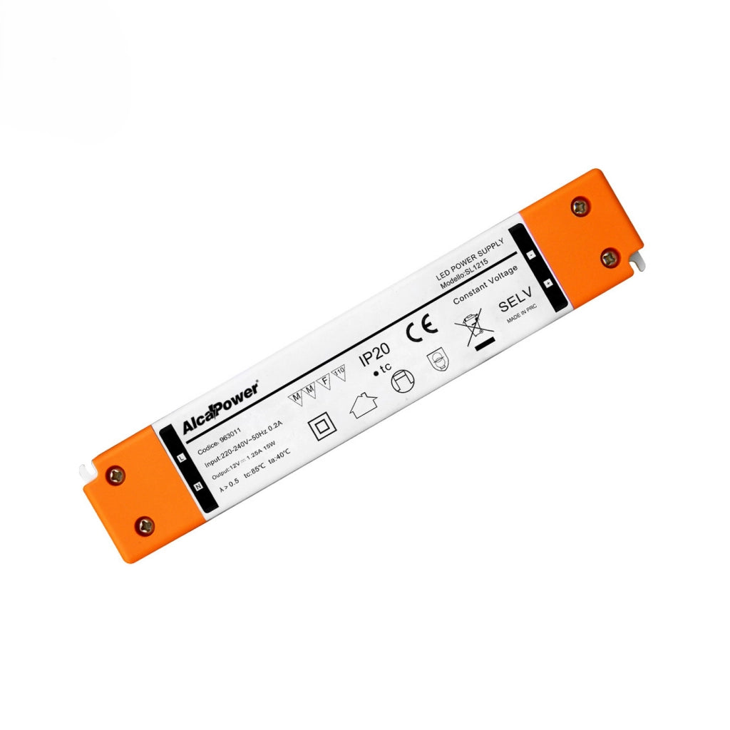 Alcapower Alimentatore Switching 24V 15W 0.625A IP20 per Illuminotecnica, Convertitore di tensione compatto per installazioni professionali