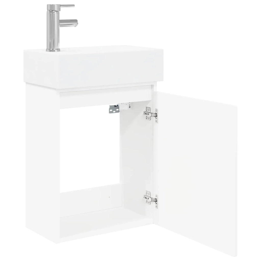 Mobile bagno con rubinetto Bianco 45,5 x 25,5 x 84 cm 889481