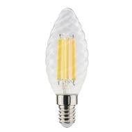 LAMPADA LED C.TORTIGLIONE ST35 serie Filament Trasp, E14, 6W,FA320°,4000K,220Vac,LM810,RA 80,35*97mm