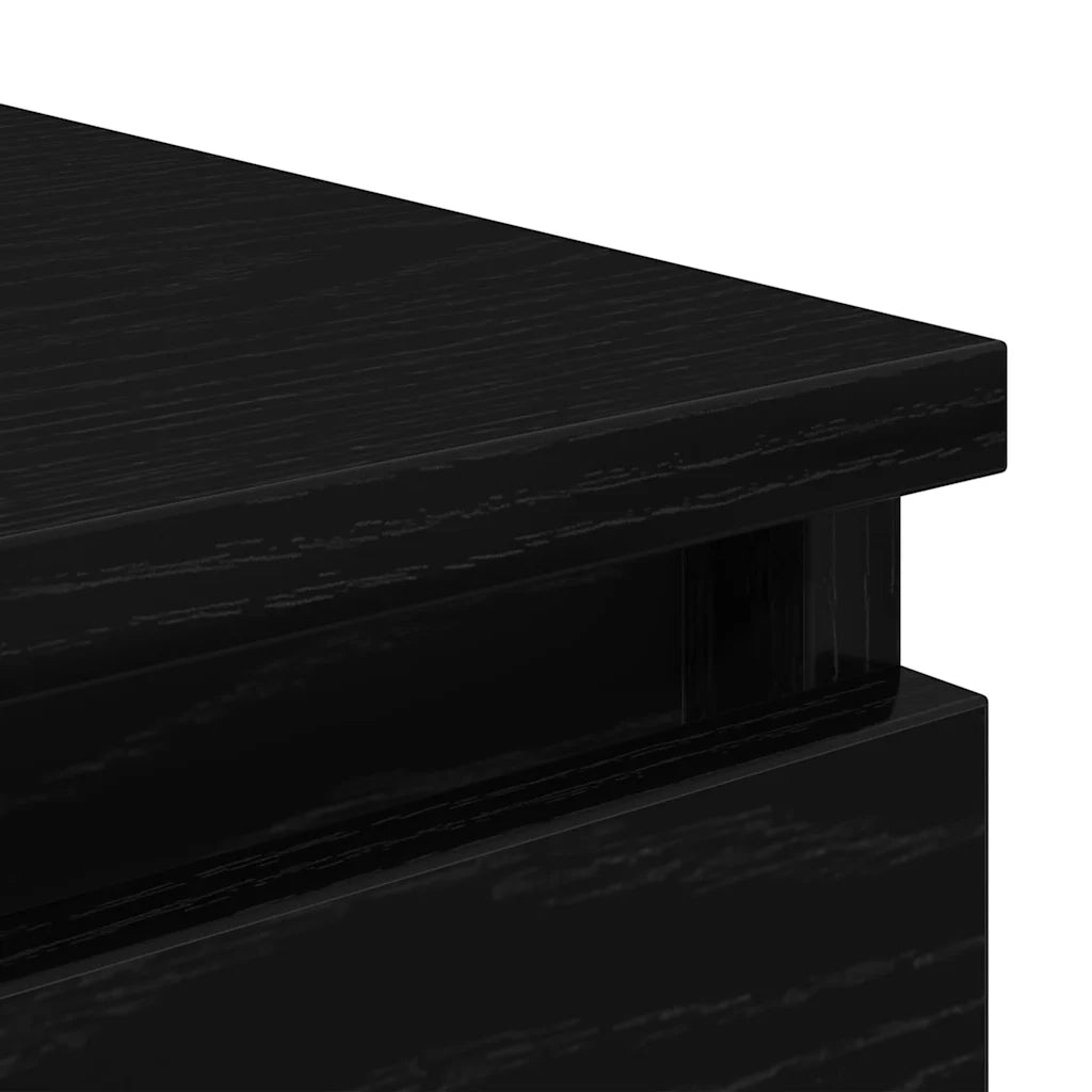 vidaXL Credenza con Cassetti Rovere Nero 37,5x35x99 cm Truciolato
