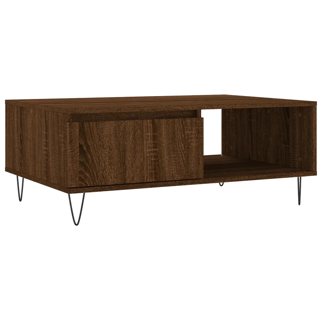 Tavolino da salotto | Tavolino da caff¨¨ | Tavolino da Soggiorno Rovere Marrone 90x60x35cm Legno Multistrato