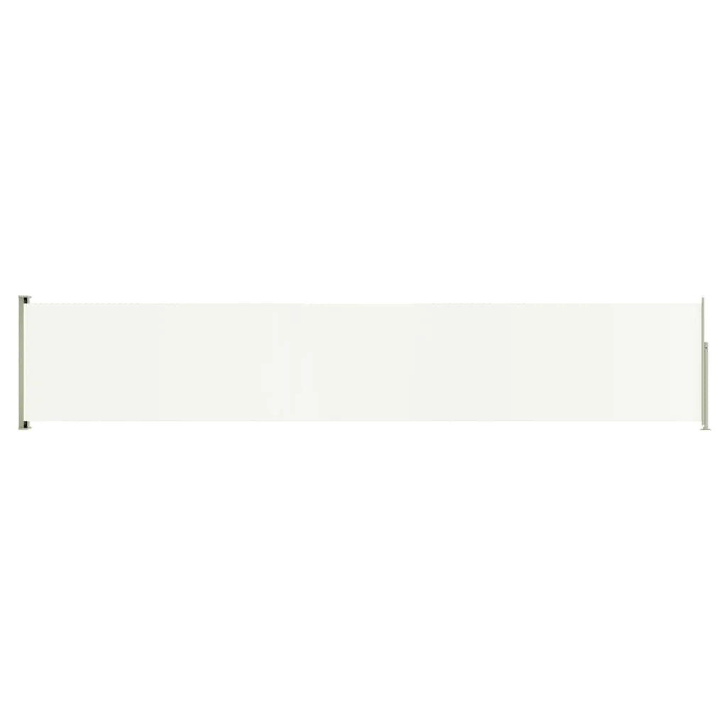 Tenda da sole laterale retrattile/schermo privacy per patio giardino terrazza balcone 117 x 600 cm crema 02_0007214