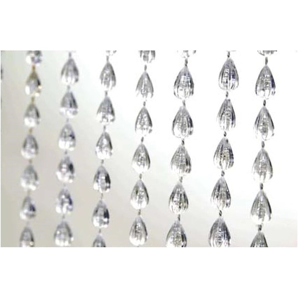 Trade Shop - Tenda Moschiera Antimosche Con Perline Grandi Trasparente In Pvc 120x230cm Tpl73 017399 -