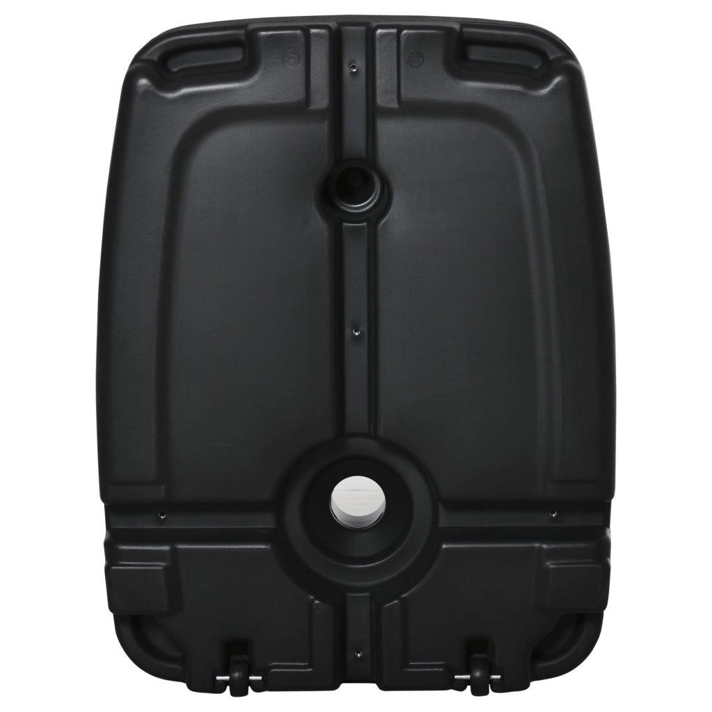 Base per Ombrellone 80x60x17 cm Riempibile fino a 75 kg con Base a T Inclusa Nero