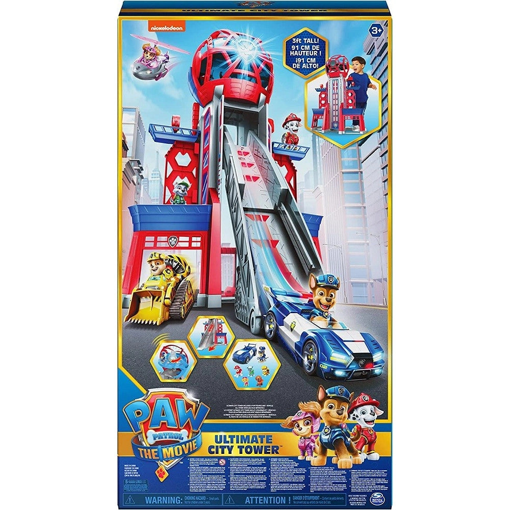 Trade Shop - Mega Quartiere Generale Paw Patrol 6 Personaggi Veicolo Luci Suoni Gioco Bambini -