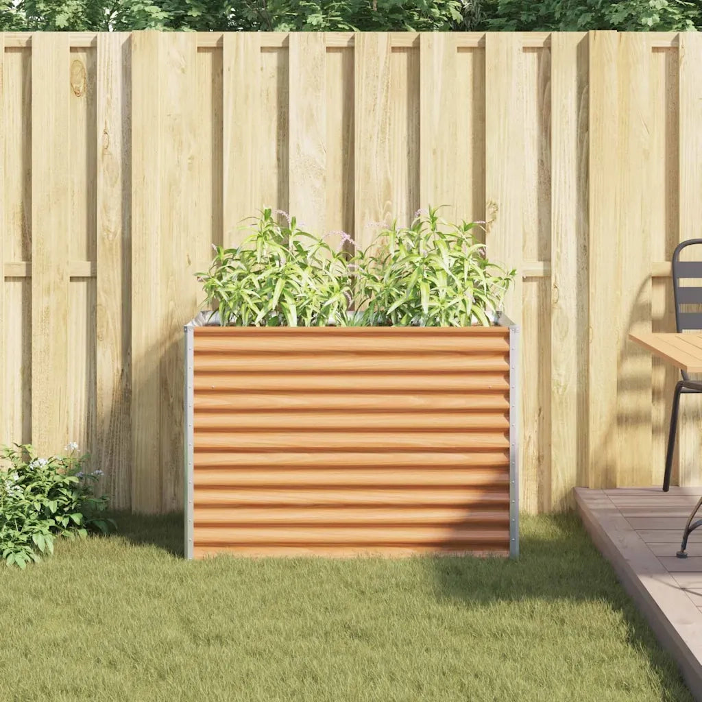 Fioriere | Cassetta per fiori | Letto rialzato da giardino 98 x 50 x 68 cm Acciaio zincato
