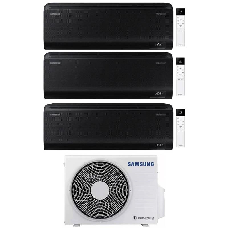 Condizionatore Samsung Trial Split Inverter serie WINDFREE BLACK 7+7+7 con AJ052TXJ3KG R-32 Wi-Fi Integrato 7000+7000+7000