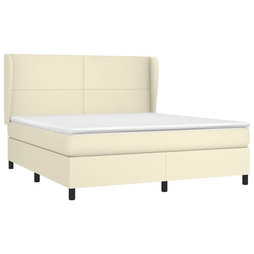 Giroletto a Molle con Materasso Crema 160x200 cm in Similpelle 3128921
