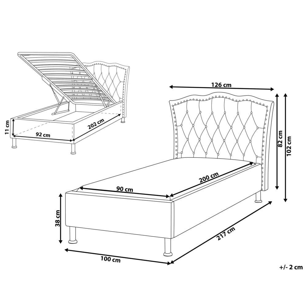 Letto singolo con contenitore in velluto rosa pastello 90 x 200 cm camera da letto cameretta elegante glamour
