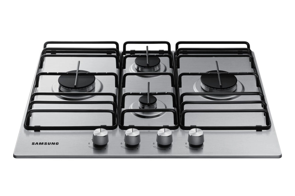 Samsung NA64H3110BS Piano Cottura a Gas 4 Zone Knob Dial Griglie Smaltate 60 cm Acciaio Inox
