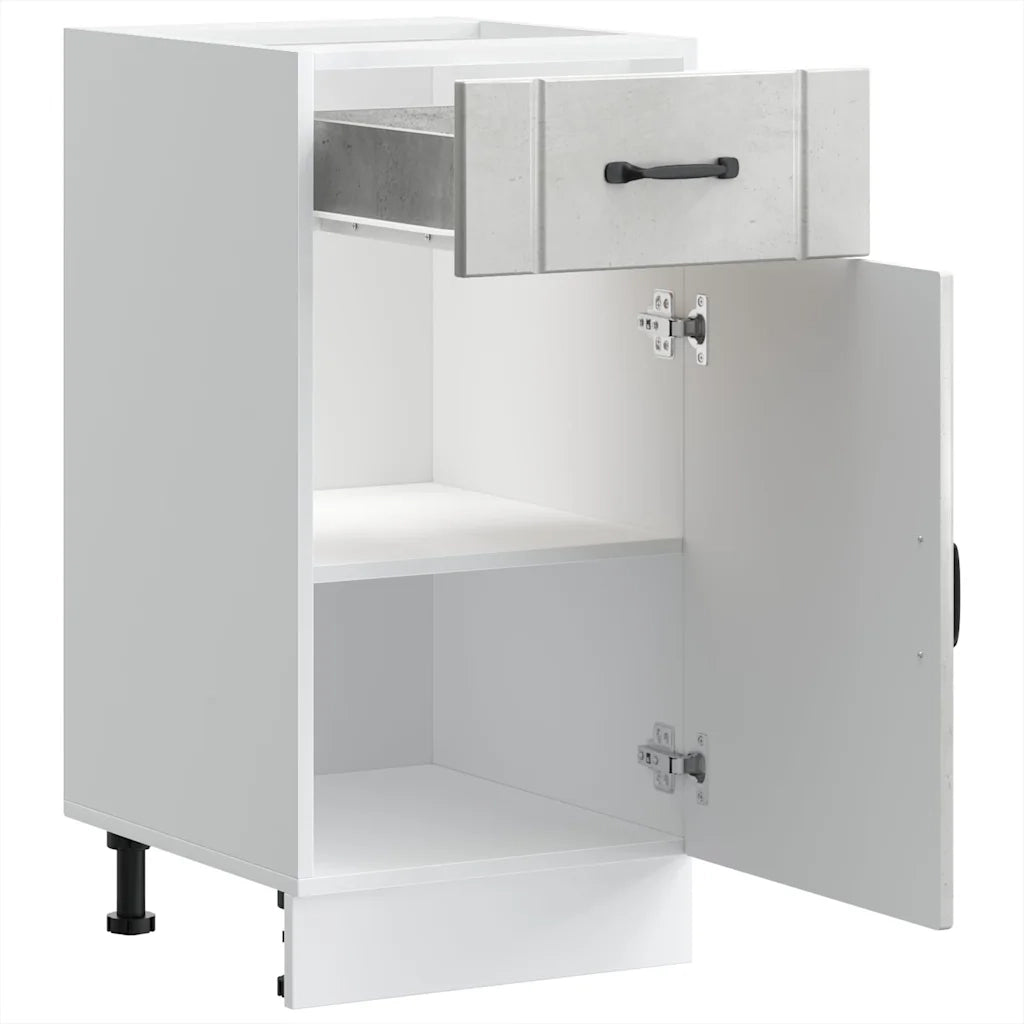 vidaXL Base da Cucina Lucca Grigio Cemento in Legno Multistrato
