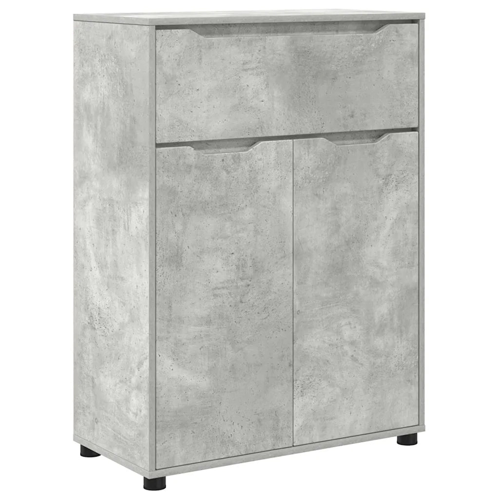 Mobile da Bagno con porta Grigio cemento 72,5 x 36,5 x 100 cm