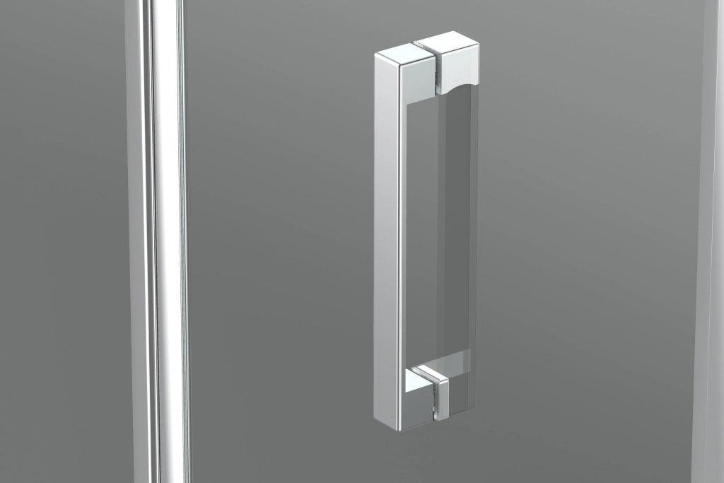 Box doccia a nicchia 140 cm porta scorrevole apertura centrale H195 cm LISA Cromato