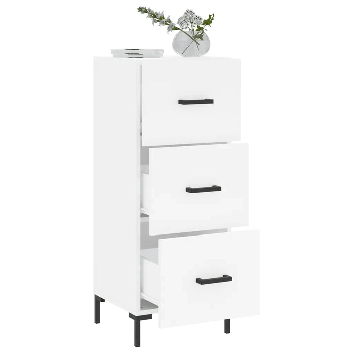 Credenza Bianca 34,5x34x90 cm in Legno Multistrato 828604