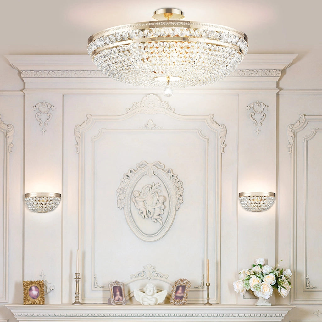 Maytoni Plafoniera contemporanea Ottilia 12 luci E14 oro metallo diffusore metallo