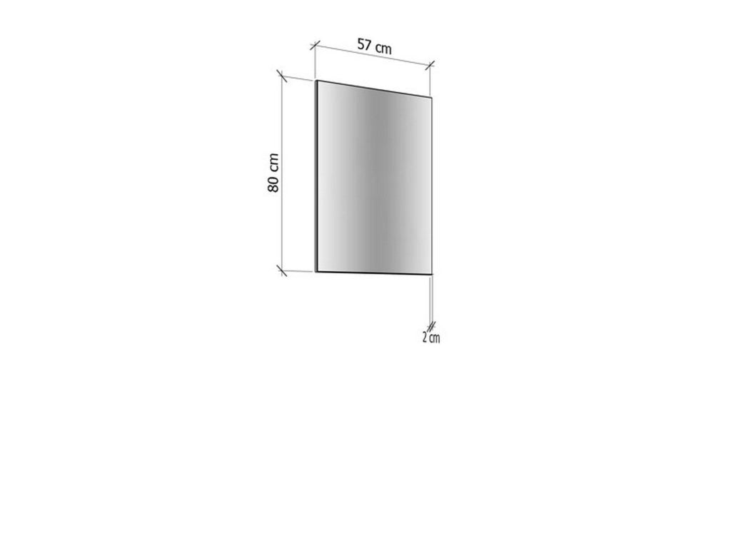 Casasco, Specchio kit Fissaggio a Muro Incluso, 57x80h cm Marrone