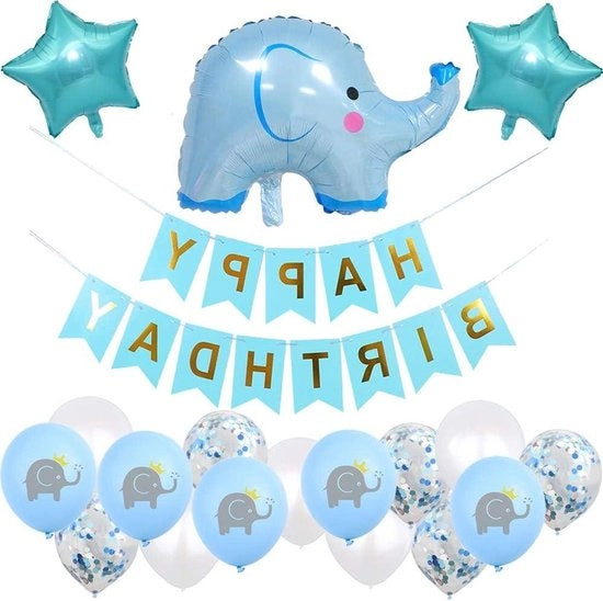Decorazione di compleanno elefante palloni lanciatore festa di compleanno per bambini (ragazzi)