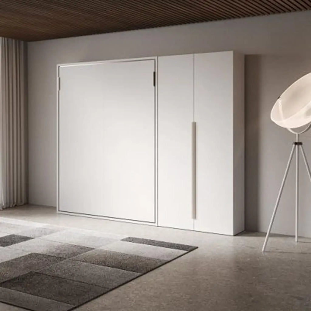 Letto matrimoniale a scomparsa 160 Versia con armadio dx 2 ante bianco