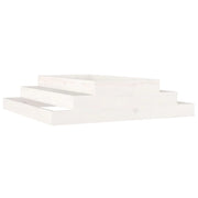 Fioriera rialzata per piante fiori terrazza giardino 110 x 110 x 27 cm legno massello di pino bianco 02_0037308
