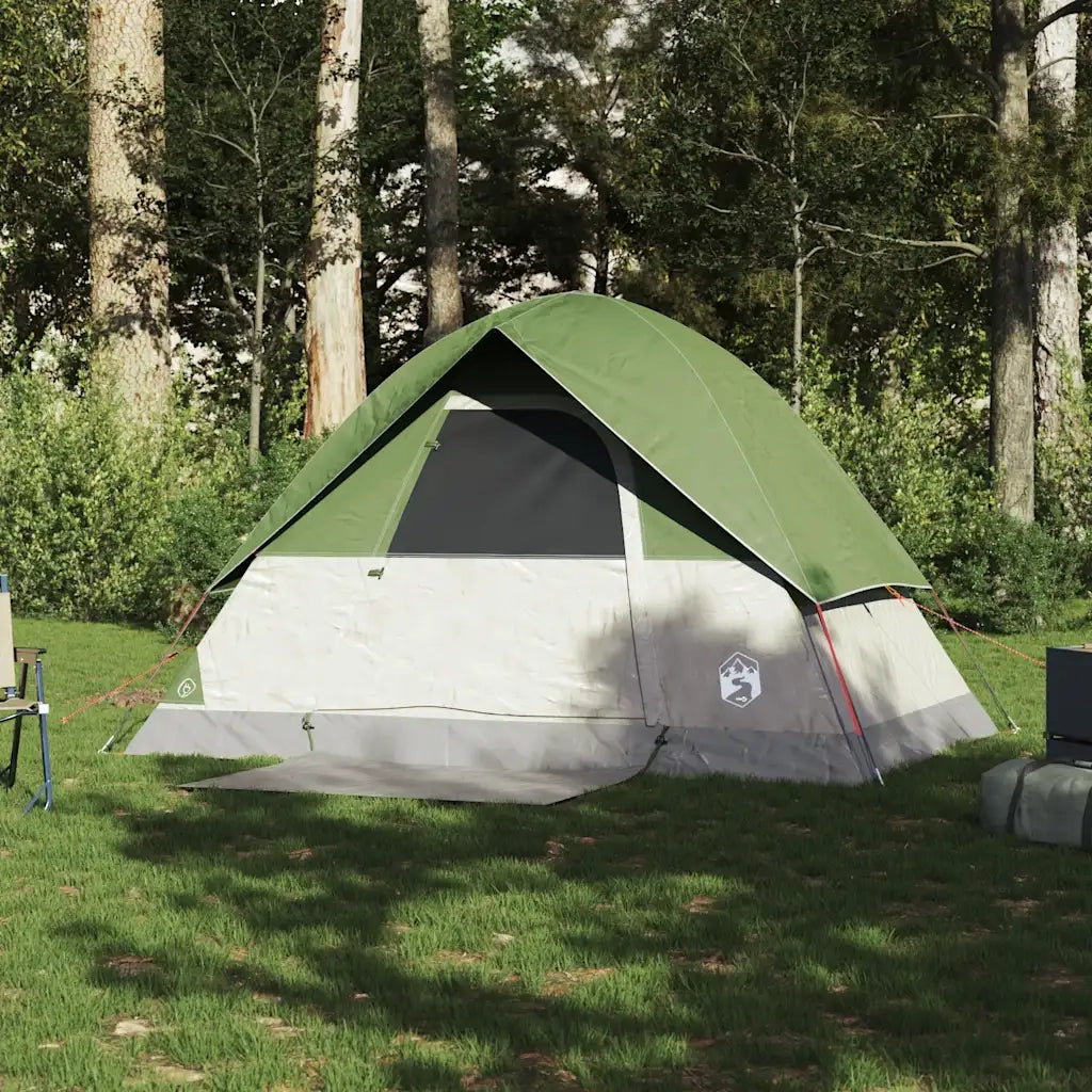 Tenda da Campeggio a Cupola per 2 Persone-Tenda per Escursionismo Verde Impermeabile 579553