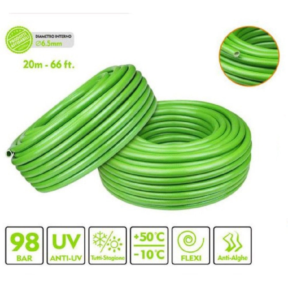 Trade Shop - Tubo Per Giardino Irrigazione In Pvc Verde Pompa Acqua 20 Mt 66ft ø 6.5mm 57513 -