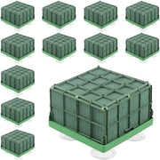 Bloemenschuimblokchiere 12 pezzi - Cuscini di schiuma per fiori quadrati - Con chiusure a molla - 10,5 x 10,5 x 8 cm - Adatto per matrimoni - Schiuma riutilizzabile per fiori