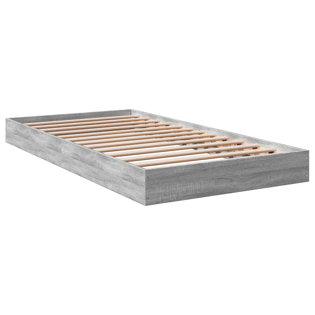 Giroletto-Struttura Letto Grigio Sonoma 100x200 cm in Legno Multistrato 731915