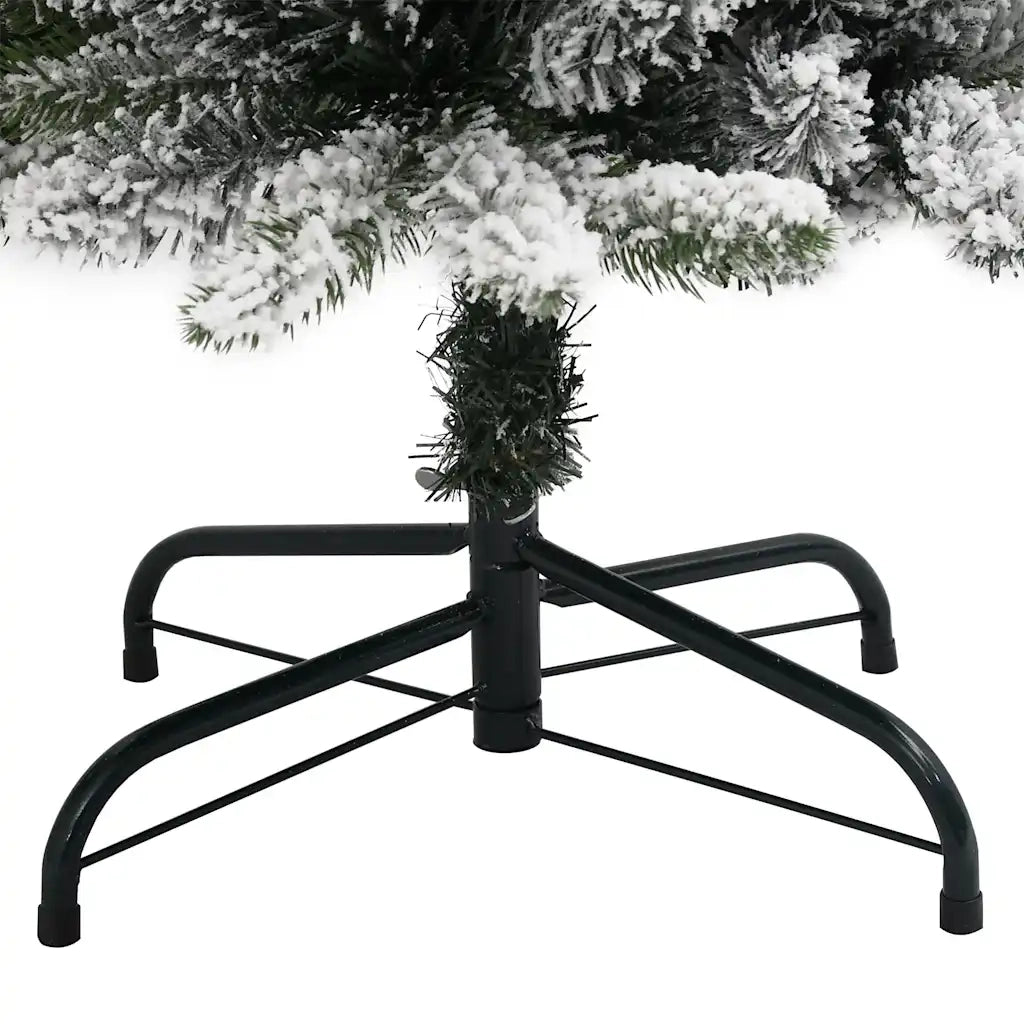 Albero di Natale Artificiale-Albero Natalizio con 150 LED e Neve Fioccata 120 cm 968844