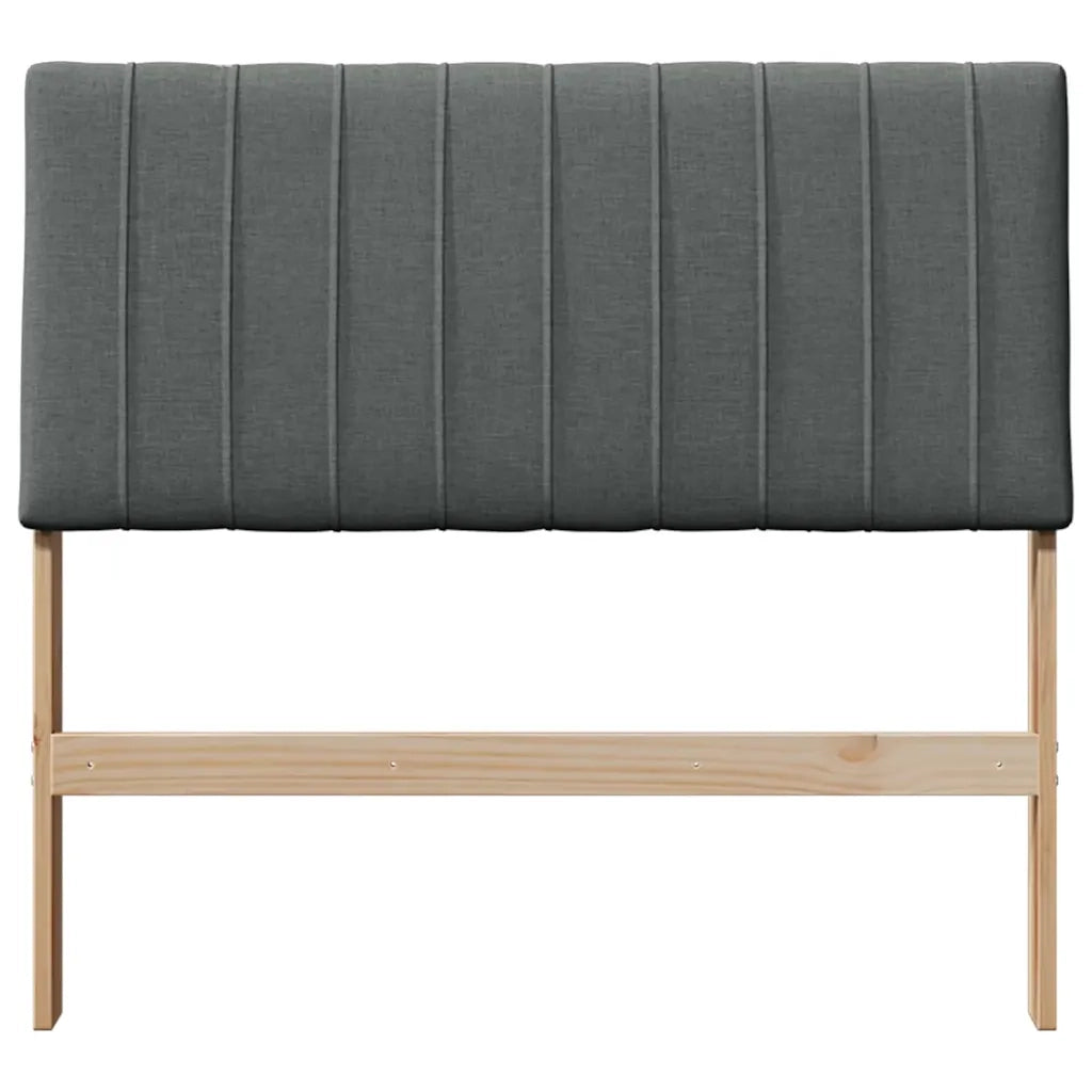 Testiera imbottita Grigio scuro 100 cm Pino massello 879410