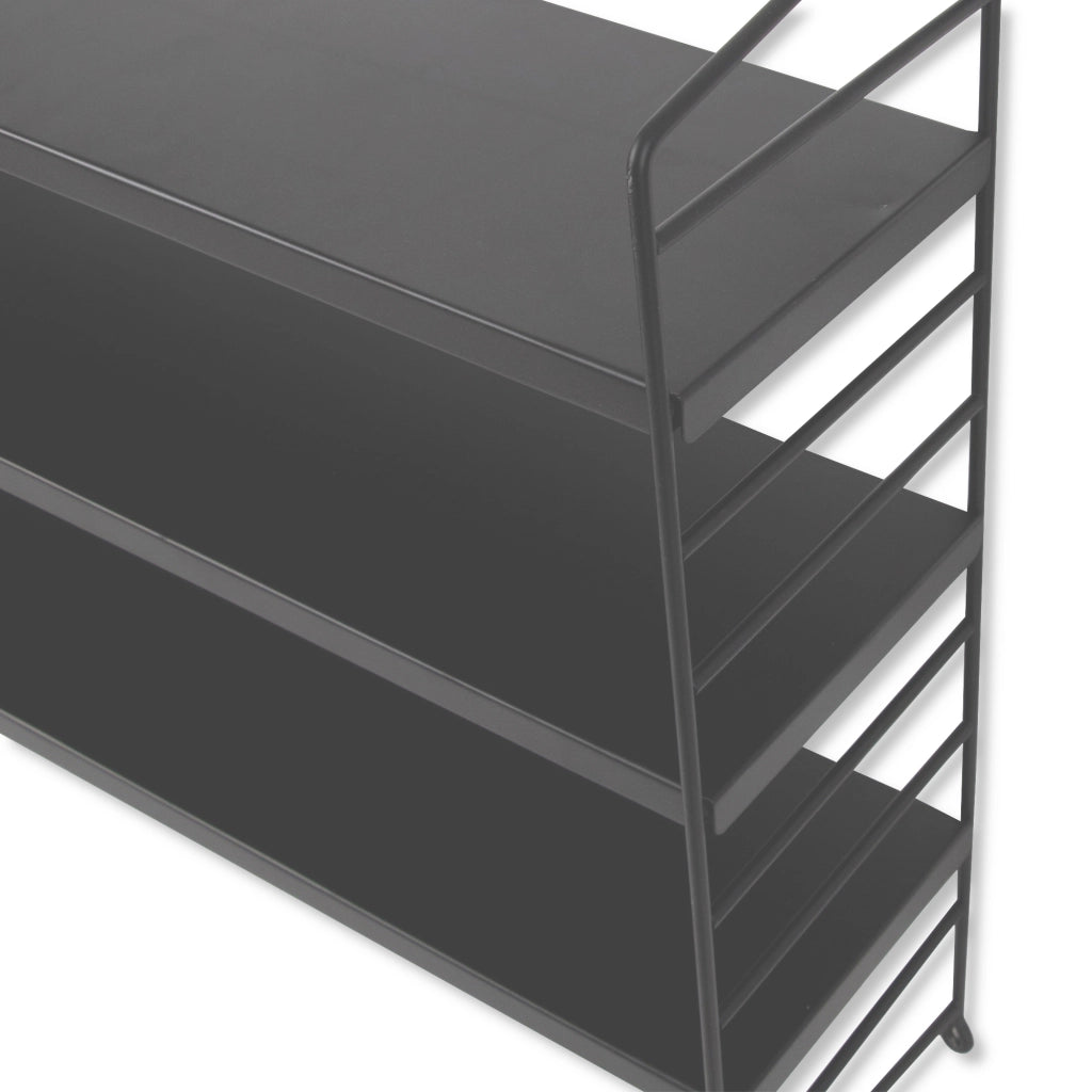Set di 3 Scaffali da Parete Strängnäs a 3 Ripiani Regolabili  50 x 60 x 15 cm Acciaio Grigio scuro [en.casa]