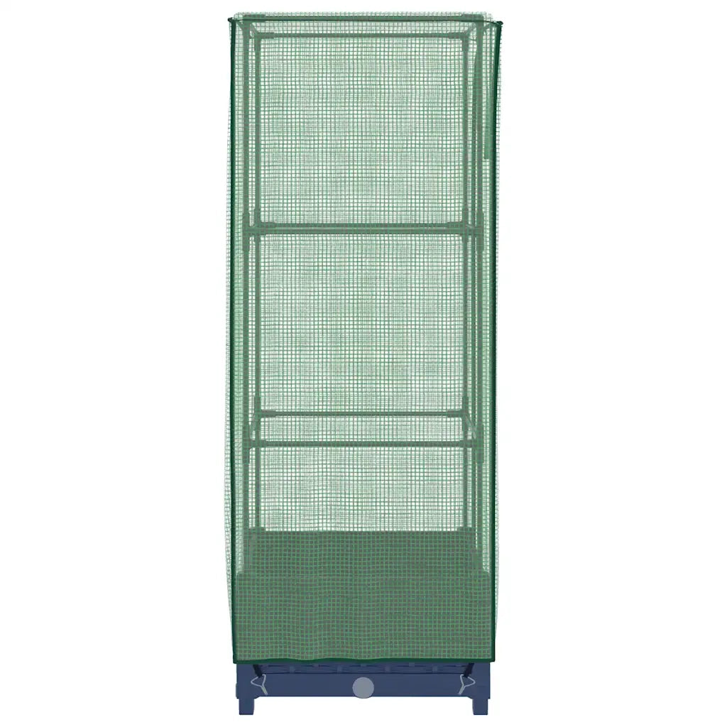 Letto Rialzato con Copertura Serra Effetto Rattan 40x40x123 cm