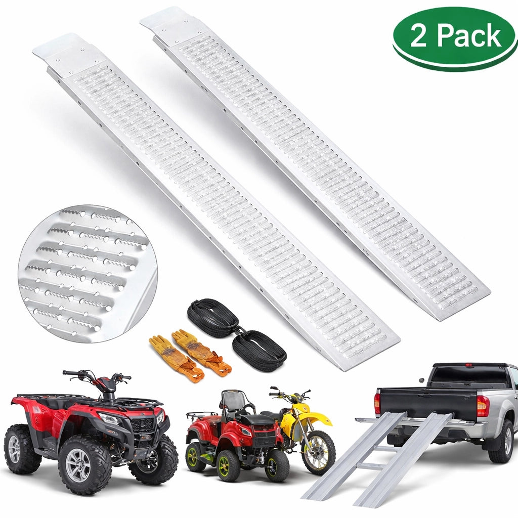 2 Rampe di Carico Moto Quad Trattorino 195cm Acciaio Zincato max 400kg