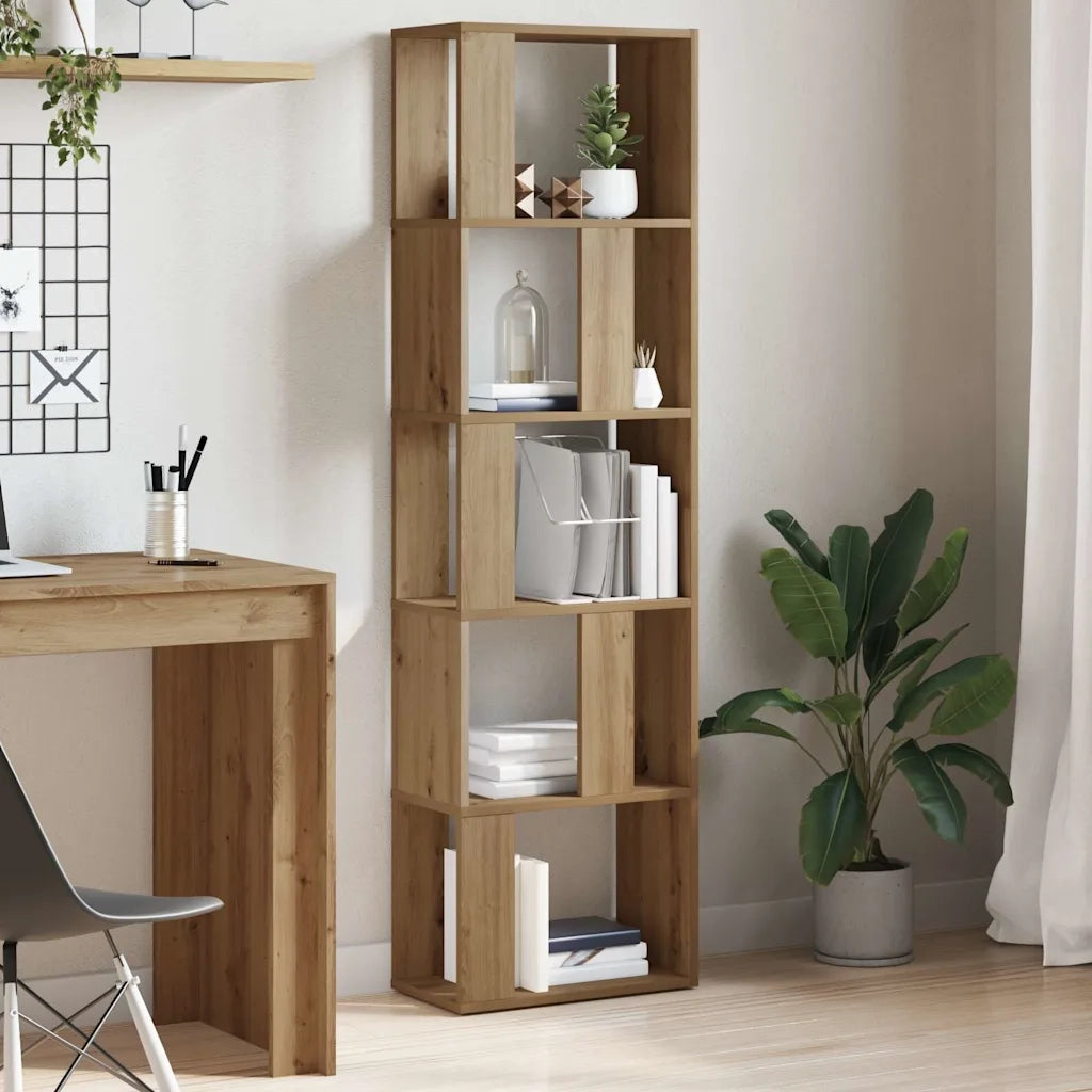 vidaXL Libreria Rovere Artigianale 45x24x159 cm Legno Multistrato