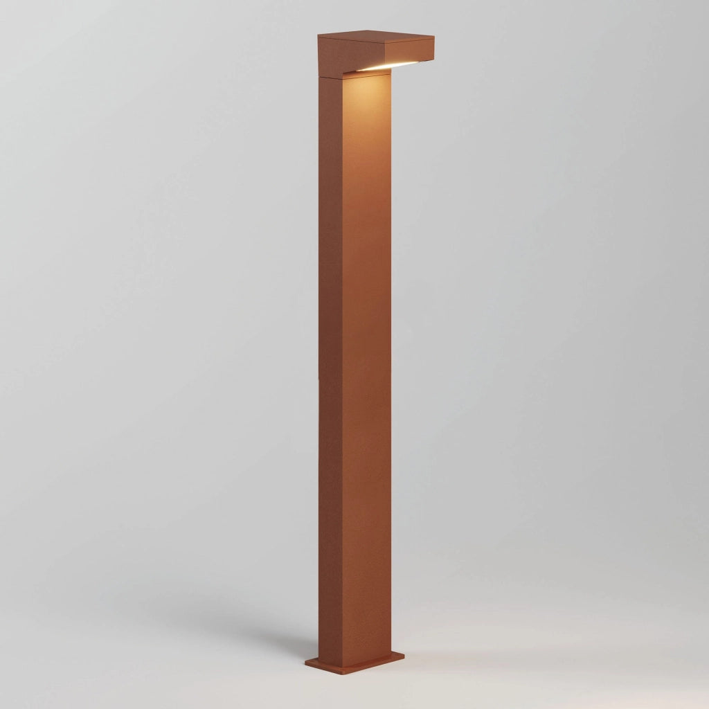 Forward Paletto Luminoso Asimmetrico 90 cm Alluminio Verniciato Colore Corten 13W LED 3000K IP65 Ideale per Percorsi Esterni e Giardini Privati