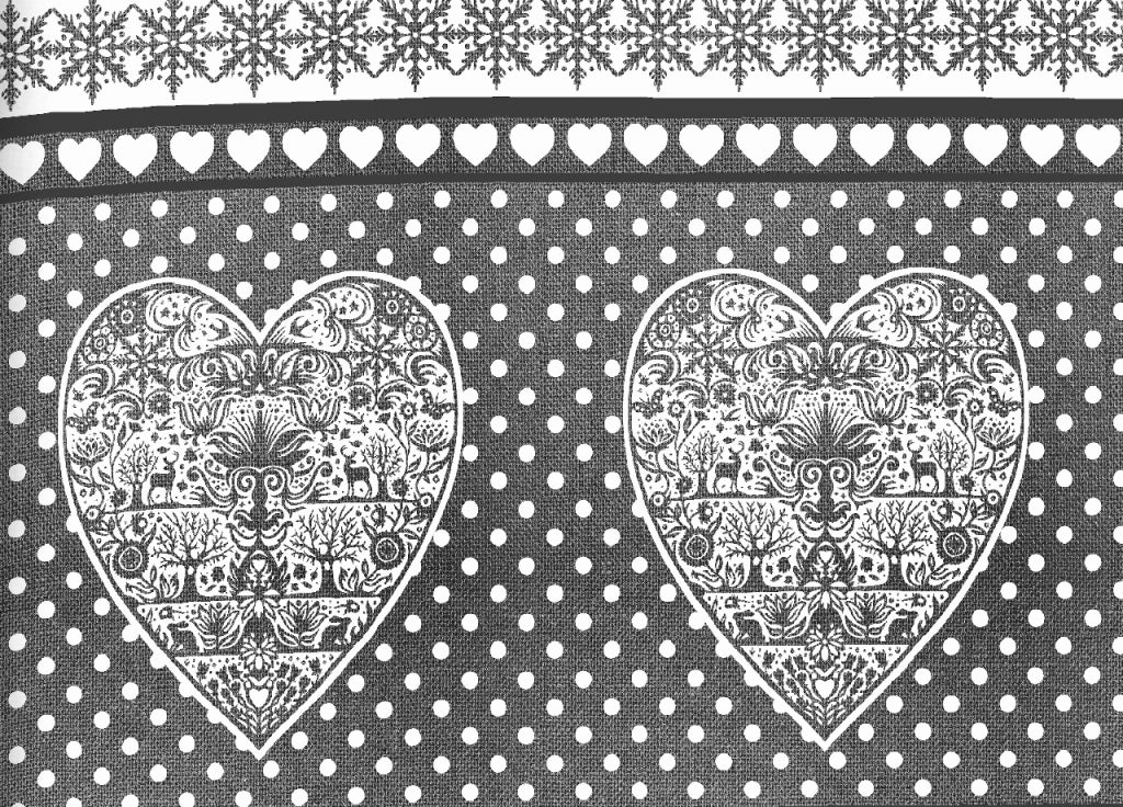 Copripiumino Sacco Piumone Pensieri Delicati 100% Cotone Dis. New Tirolo - Matrimoniale - Grigio
