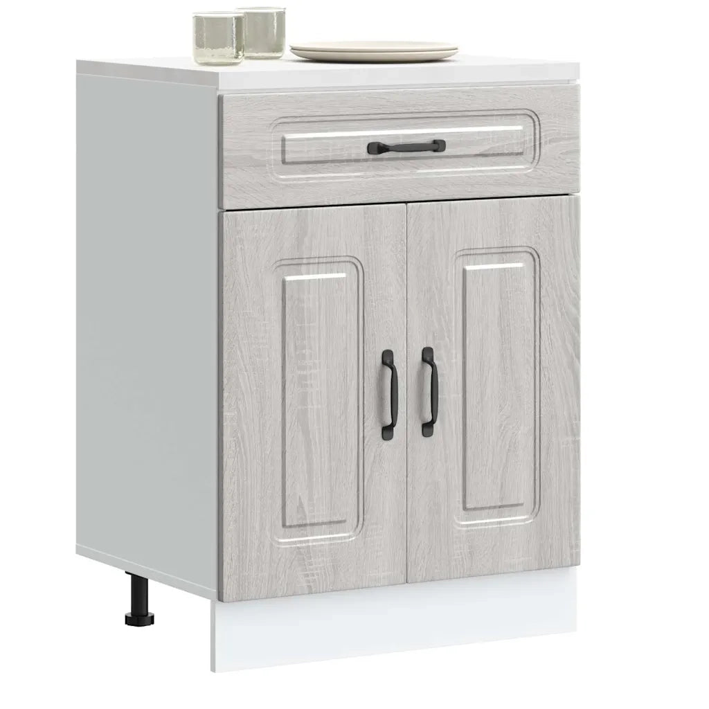 Base da Cucina Kalmar Grigio Sonoma in Legno Multistrato