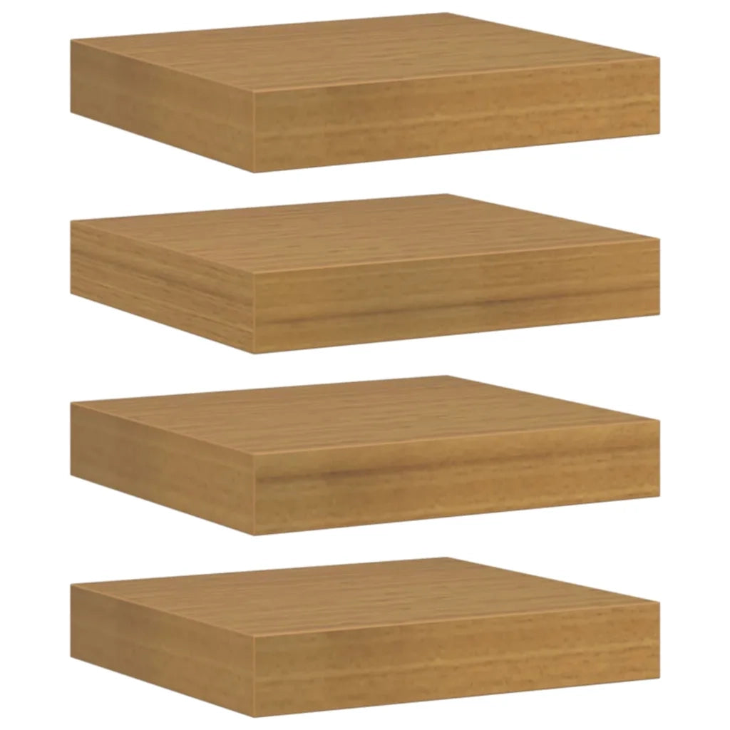 4 pz Scaffale da parete | Ripiano a parete | Mensola a parete Beige 23 x 23,5 x 4 cm