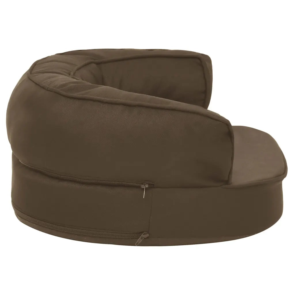 Materasso Ergonomico per Cani 60x42 cm Effetto Lino Marrone 171301