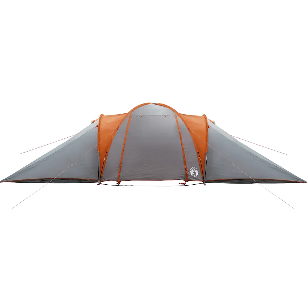 Tenda da Campeggio a Cupola 6 Persone-Tenda per Escursionismo Grigio e Arancione 507360