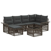 Set Divano da Giardino 7 pcs Grigio polyrattan