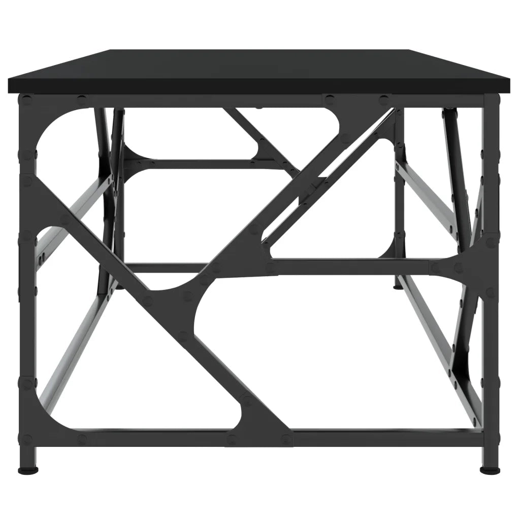 Tavolino Salotto Nero 100x50x40cm Legno Multistrato 834125