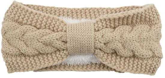 Cintura per Capelli Gevlochten per Donne - Inverno - Cintura Elastica per Capelli - Auricolari - Cintura per Capelli a Maglia - 23 cm x 10 cm