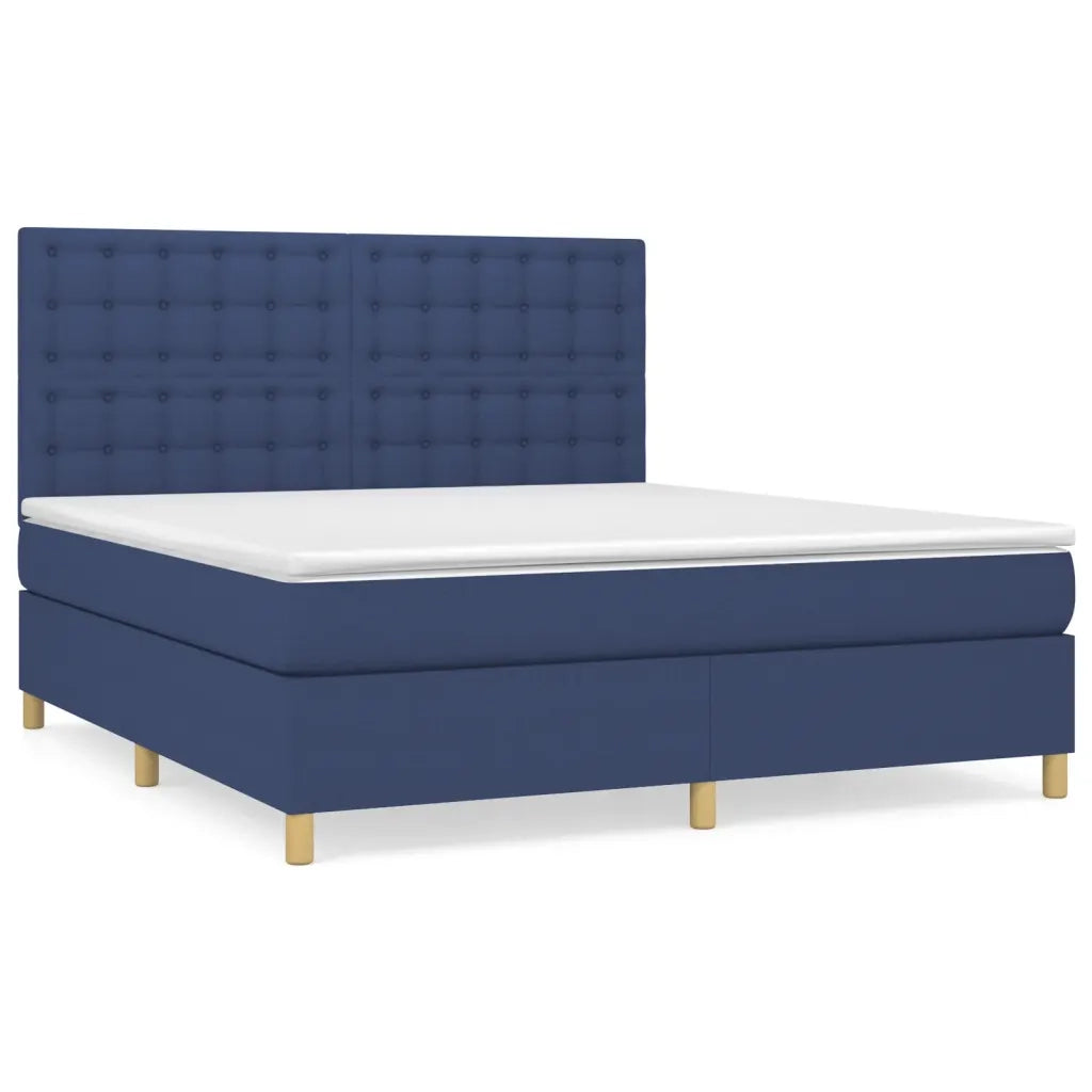 Giroletto a Molle con Materasso Blu 180x200 cm in Tessuto 3142679