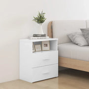 Comodini 2pz Bianchi 50x32x60 cm 803273