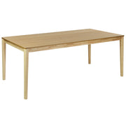 Tavolo da pranzo in legno di frassino naturale MDF gomma 200 x 100 cm Gambe in legno Piano rettangolare impiallacciato Finitura naturale