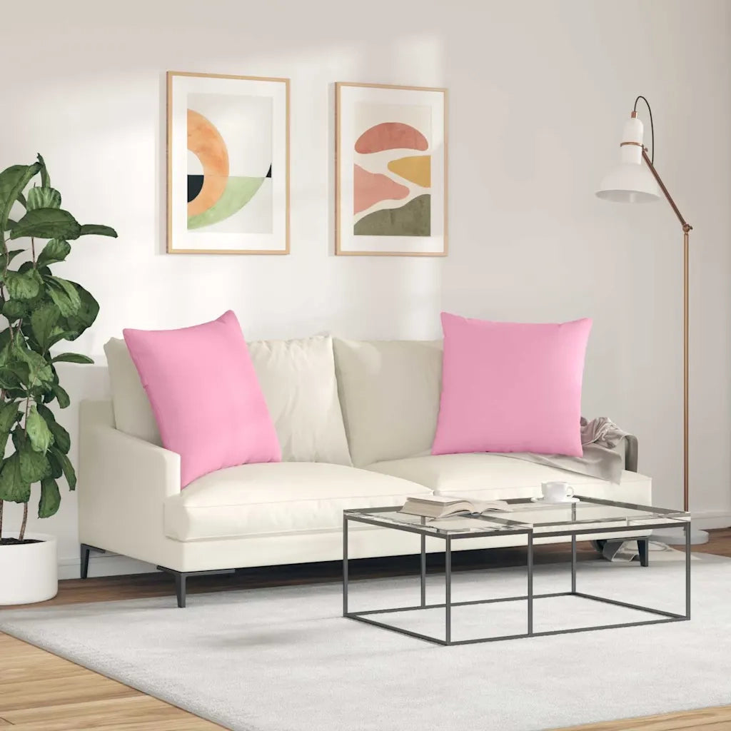 Cuscini da Divano 2 pz | Cuscini per sedie Rosa 60 x 60 cm Tessuto