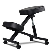 Sedia Sgabello Ortopedico Posturale Regolabile in Altezza con Cuscini Ultra-Comfort e Sistema di Bloccaggio Ruote Nera