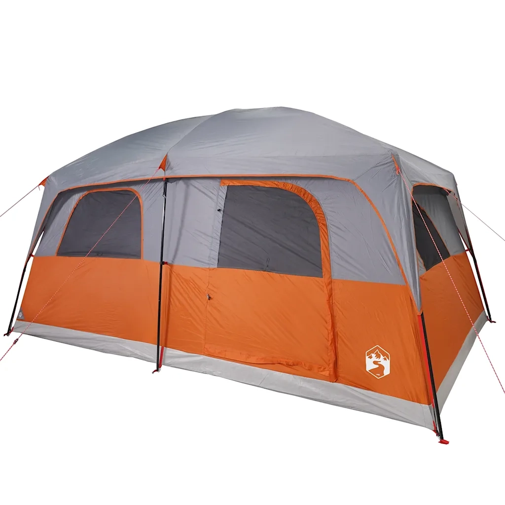 Tenda Familiare Cabina 8 Persone Grigia Arancione Impermeabile 94535
