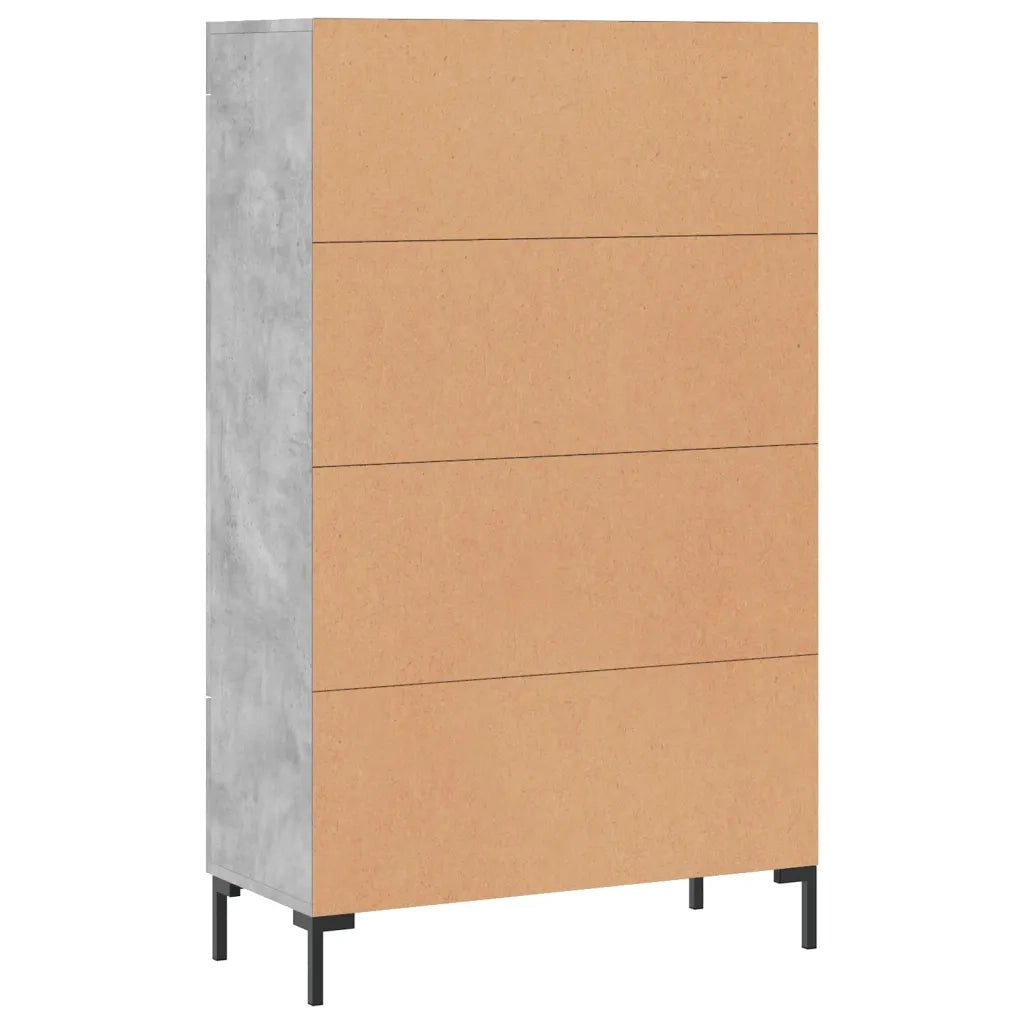 Credenza Grigio Cemento 69,5x31x115 cm in Legno Multistrato 828304
