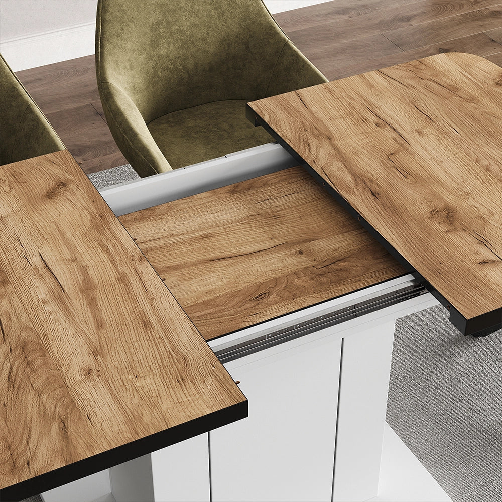 Vicco tavolo da pranzo allungabile Quercia dorata/bianco 120 x 80 cm